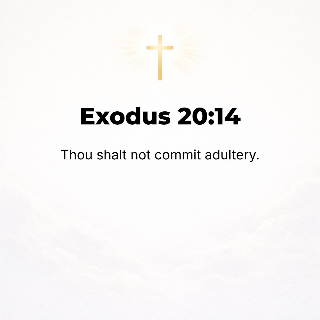 Exodus 20:14 - You shall not commit adultery. [Prov. 6:25, 26; Matt. 5:28; Rom. 1:24; Eph. 5:3.]