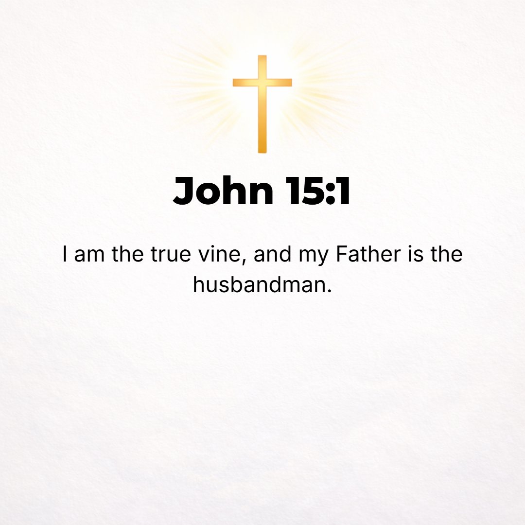 John 15:1 - I AM the True Vine, and My Father is the Vinedresser.