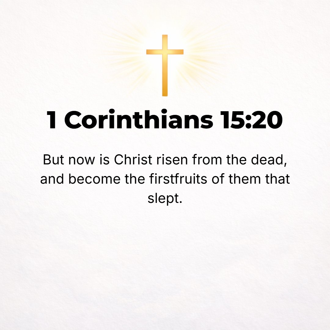 1 Corinthians 15:20 - But the fact is that Christ (the Messiah) has been raised from the dead, and He became the firstfruits of those who have fallen asleep [in death].
