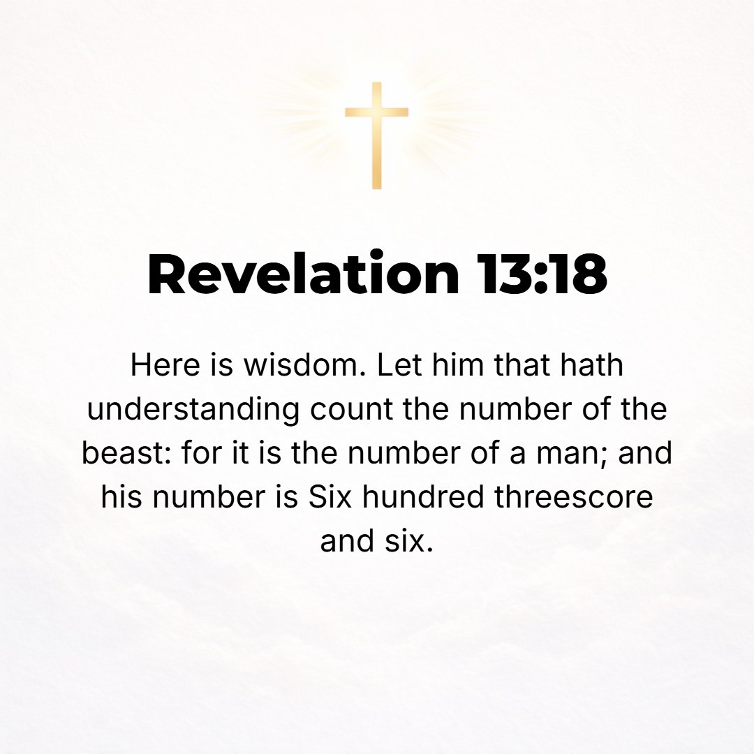 Revelation 13:18 - Here is [room for] discernment [a call for the wisdom of interpretation]. Let anyone who has intelligence (penetration and insight enough) calculate the numb...