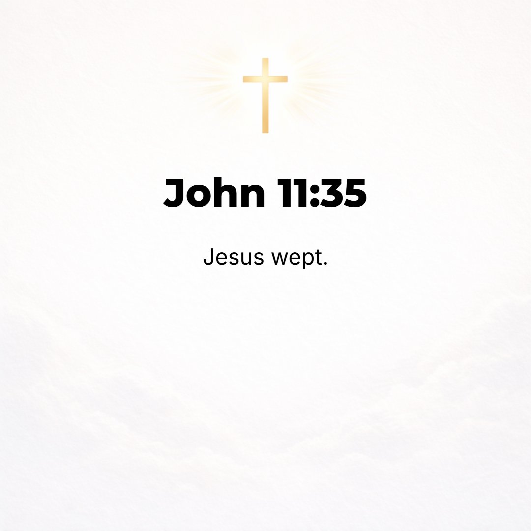 John 11:35 - Jesus wept.