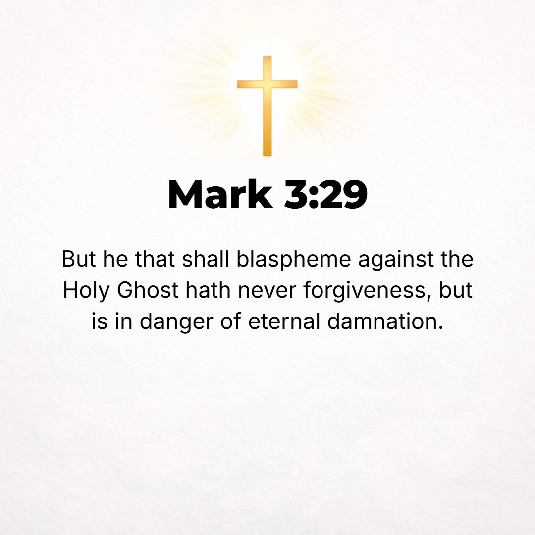 Mark 3:29 - But whoever speaks abusively against or maliciously misrepresents the Holy Spirit can never get forgiveness, but is guilty of and is in the grasp of an everl...
