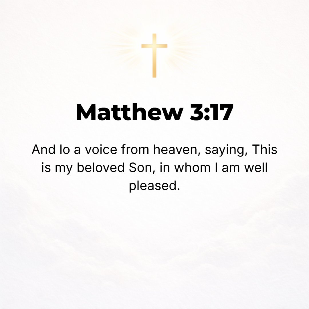 Matthew 3:17 - And behold, a voice from heaven said, This is My Son, My Beloved, in Whom I delight! [Ps. 2:7; Isa. 42:1.]