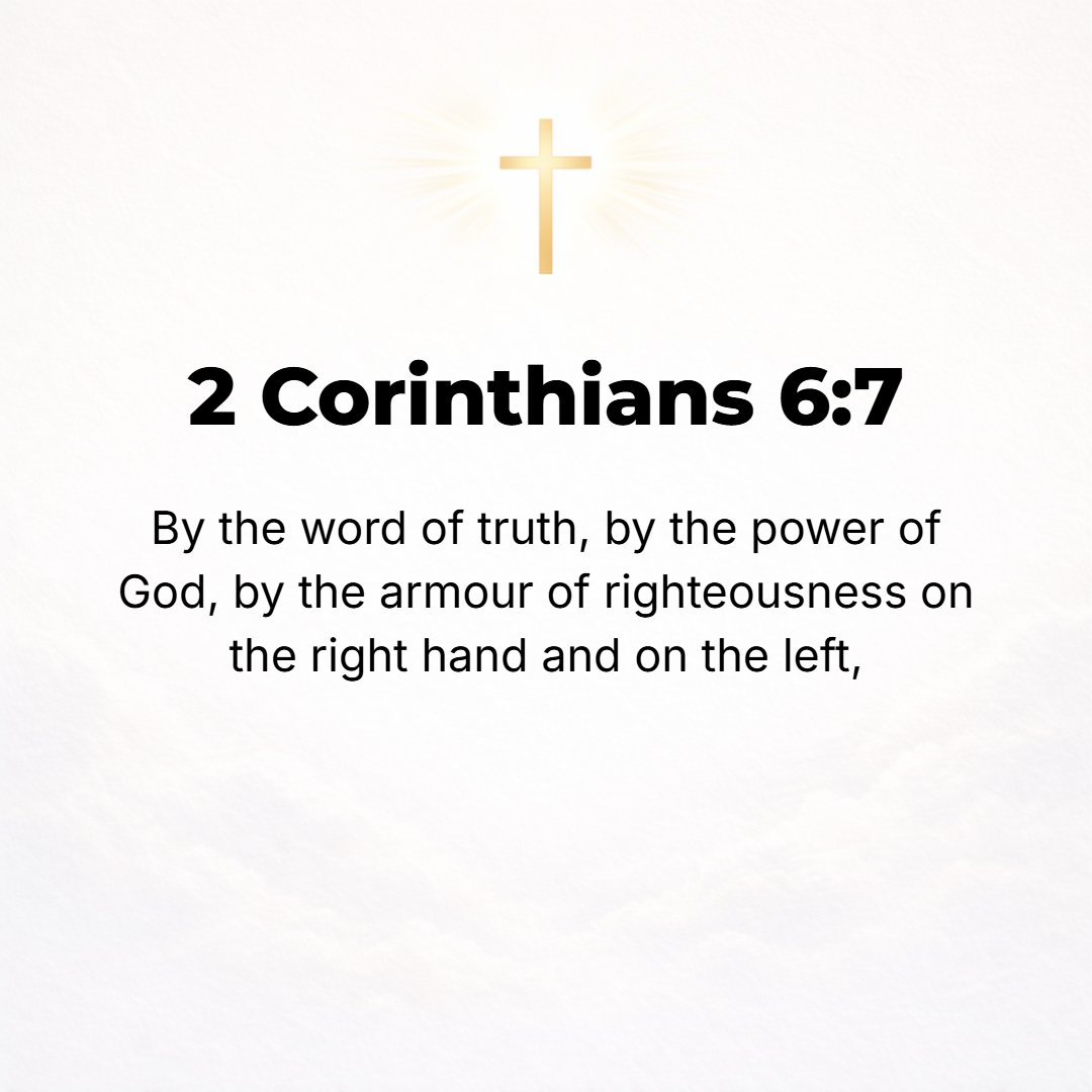 2 Corinthians 6:7 - By [speaking] the word of truth, in the power of God, with the weapons of righteousness for the right hand [to attack] and for the left hand [to defend]