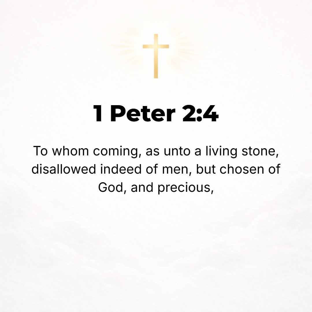 1 Peter 2:4 - Come to Him [then, to that] Living Stone which men tried and threw away, but which is chosen [and] precious in God's sight. [Ps. 118:22; Isa. 28:16.]